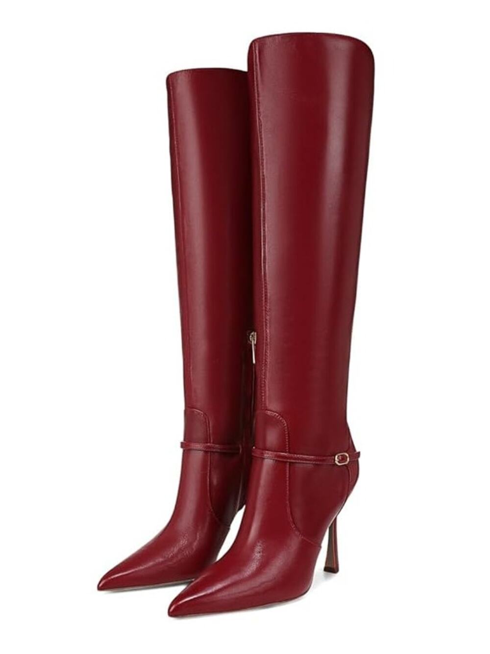 Sam Edelman Womens Elia Above The Knee High Boots US 6 M EU 36 Red Leather NIB